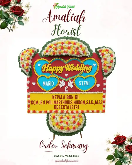 Papan Bunga Pernikahan Cikaroya